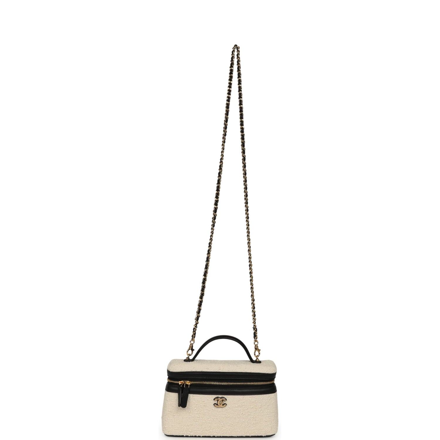 chanel-coco-beach-top-handle-long-vanity-case-with-chain-ecru-tweed-and-black-calfskin-gold-metal