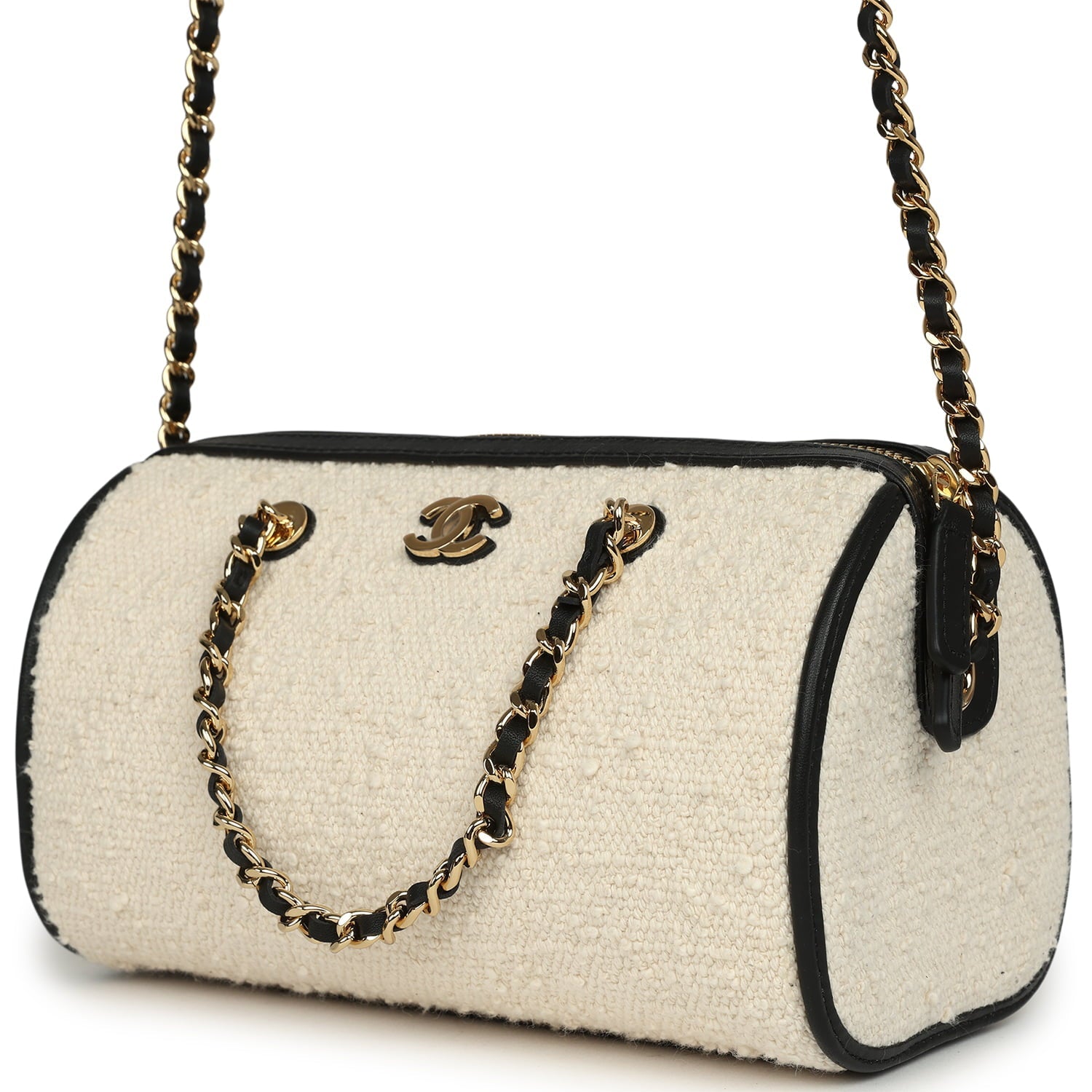 chanel-coco-beach-mini-timeless-classic-barrel-bag-with-chain-ecru-tweed-and-black-calfskin-gold-metal