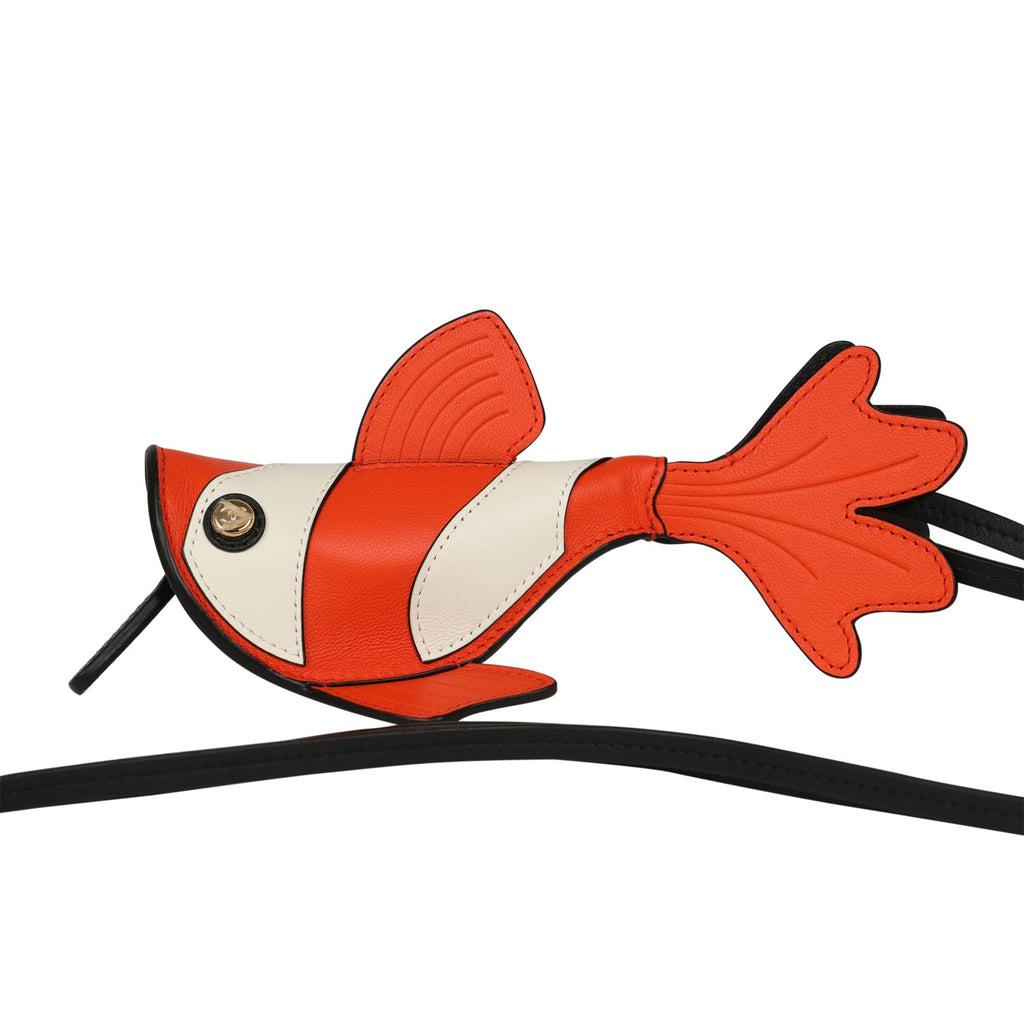 chanel-coco-beach-mini-clownfish-bag-charm-orange-white-black-lambskin-gold-metal