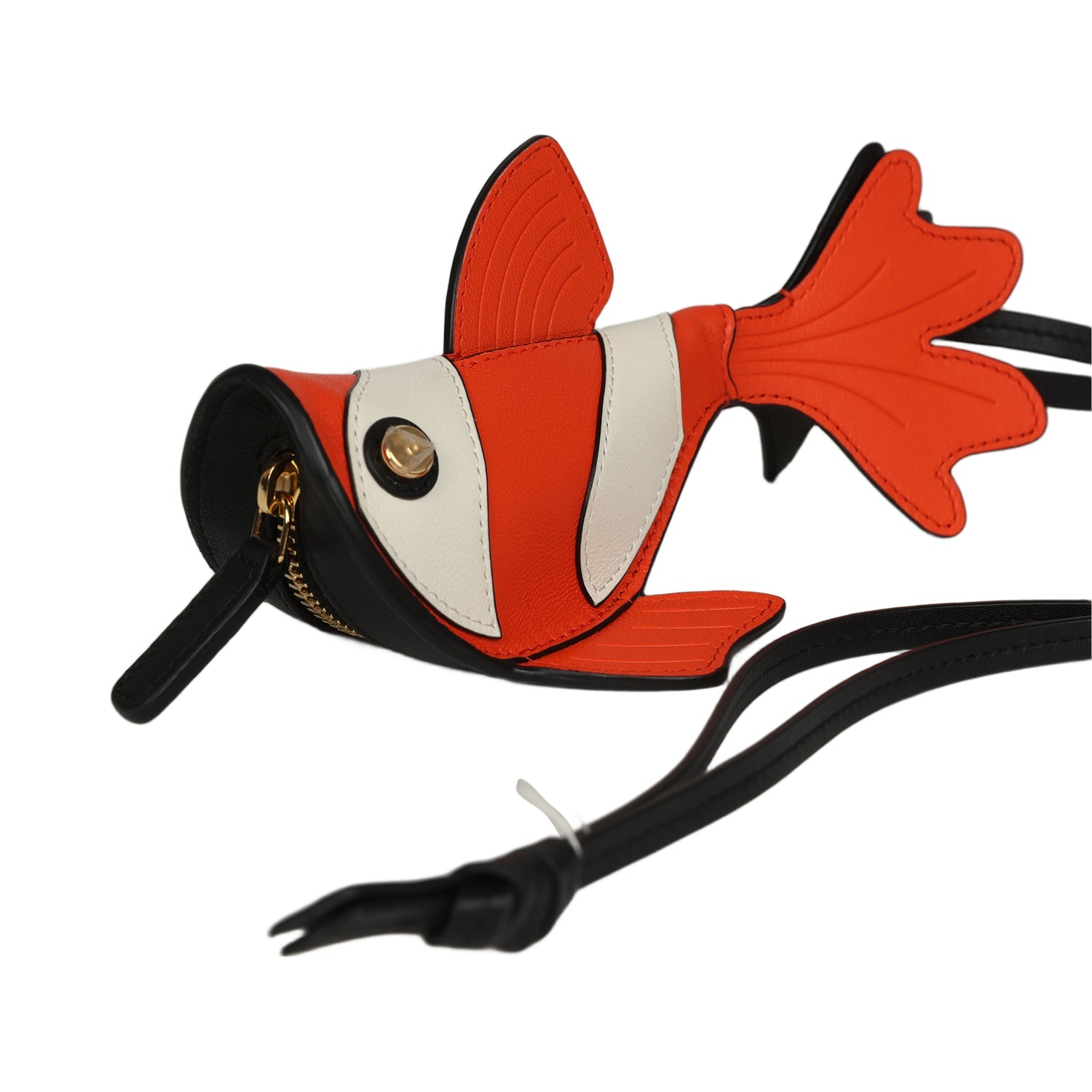chanel-coco-beach-mini-clownfish-bag-charm-orange-white-black-lambskin-gold-metal