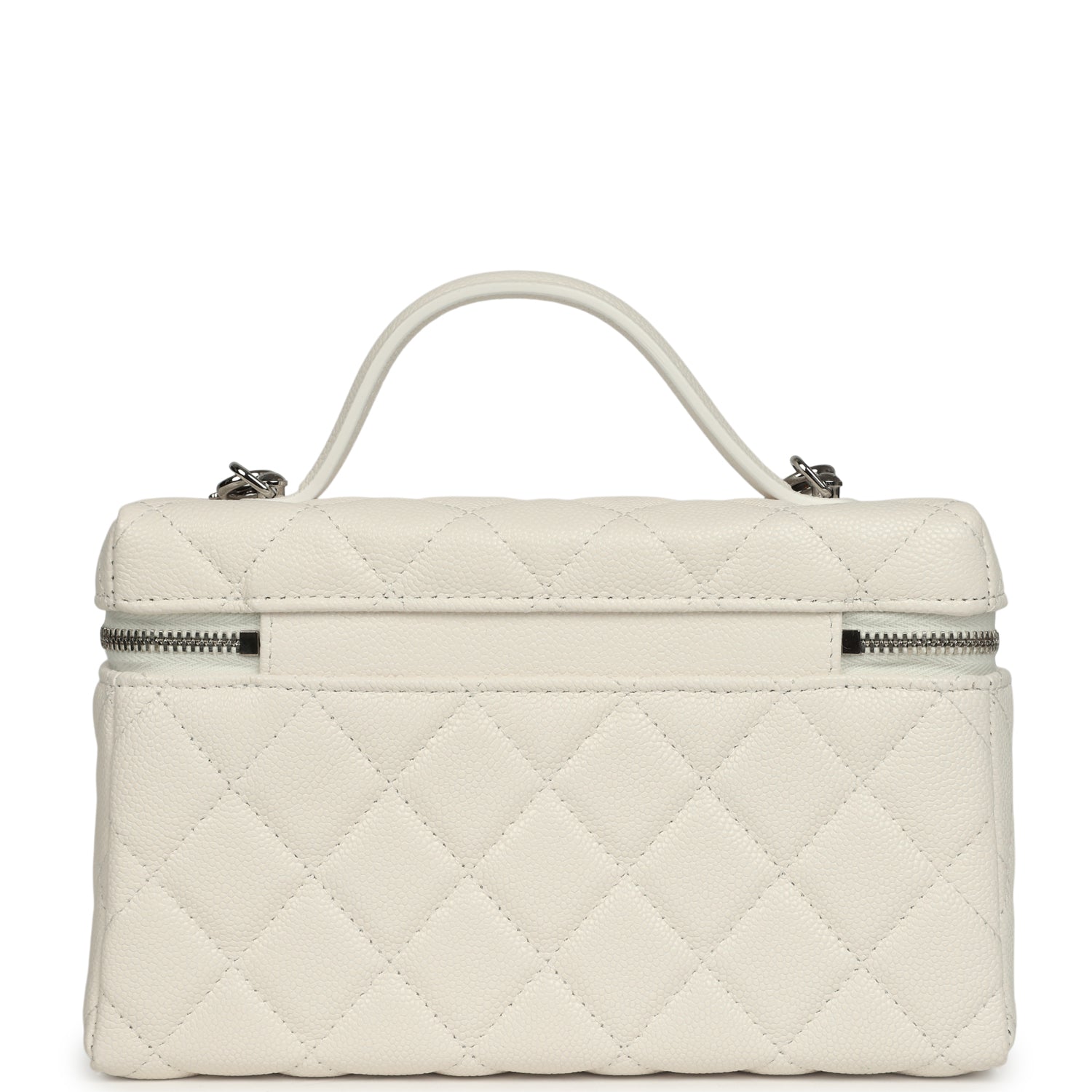 chanel-top-handle-long-vanity-case-with-chain-white-shiny-caviar-silver-metal