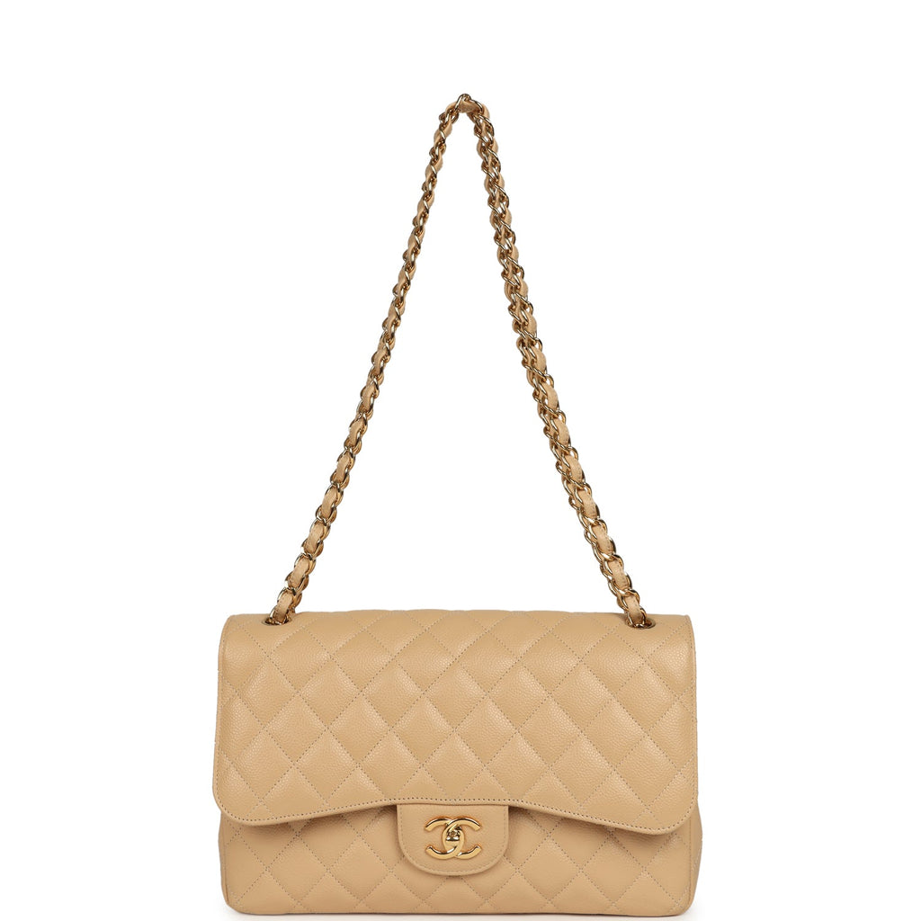 pre-owned-chanel-jumbo-classic-double-flap-bag-light-beige-caviar-gold-metal-2