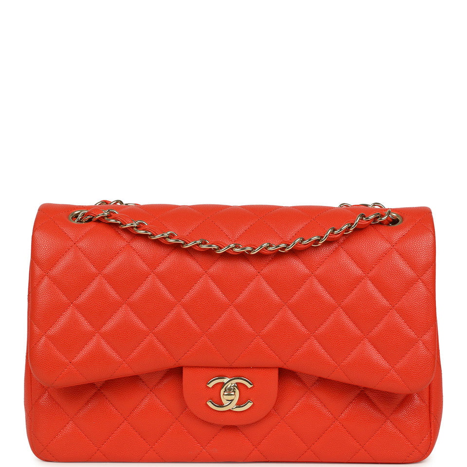 pre-owned-chanel-jumbo-classic-double-flap-bag-dark-orange-shiny-caviar-light-gold-metal