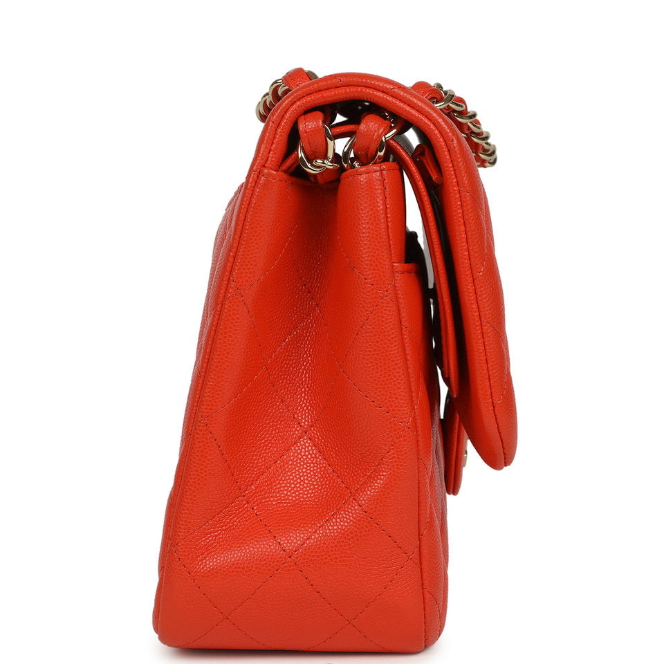 pre-owned-chanel-jumbo-classic-double-flap-bag-dark-orange-shiny-caviar-light-gold-metal