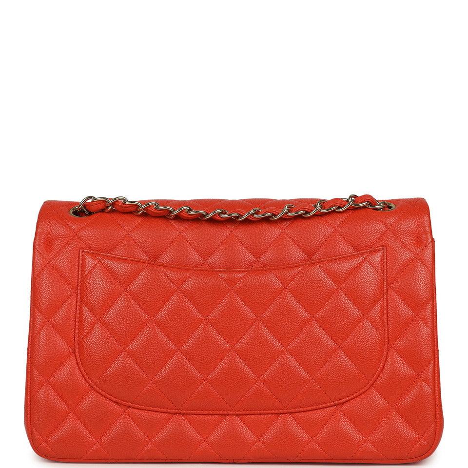 pre-owned-chanel-jumbo-classic-double-flap-bag-dark-orange-shiny-caviar-light-gold-metal
