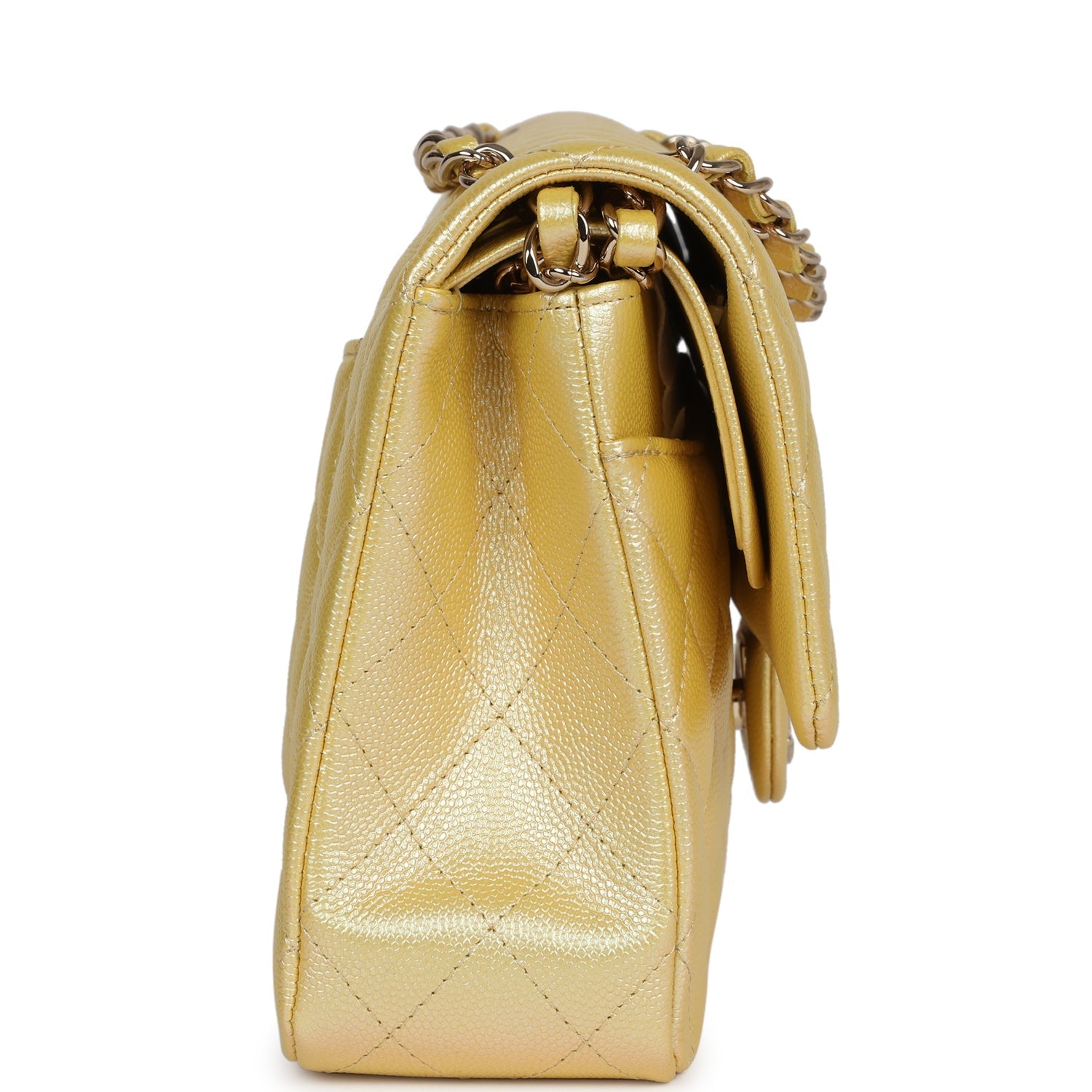 chanel-medium-classic-double-flap-bag-yellow-iridescent-caviar-gold-metal
