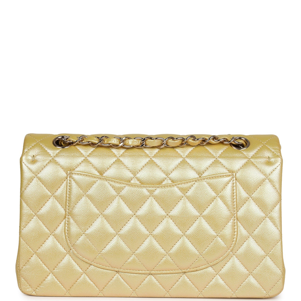 chanel-medium-classic-double-flap-bag-yellow-iridescent-caviar-gold-metal