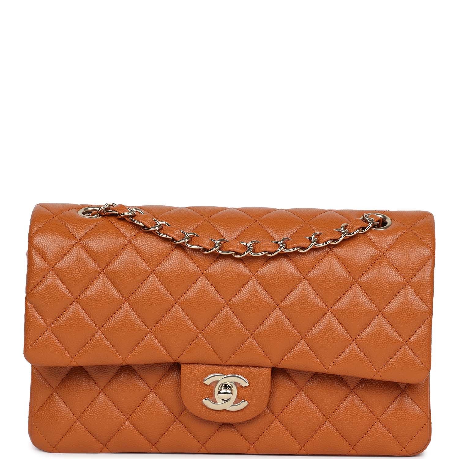 chanel-medium-classic-double-flap-bag-caramel-shiny-caviar-light-gold-metal