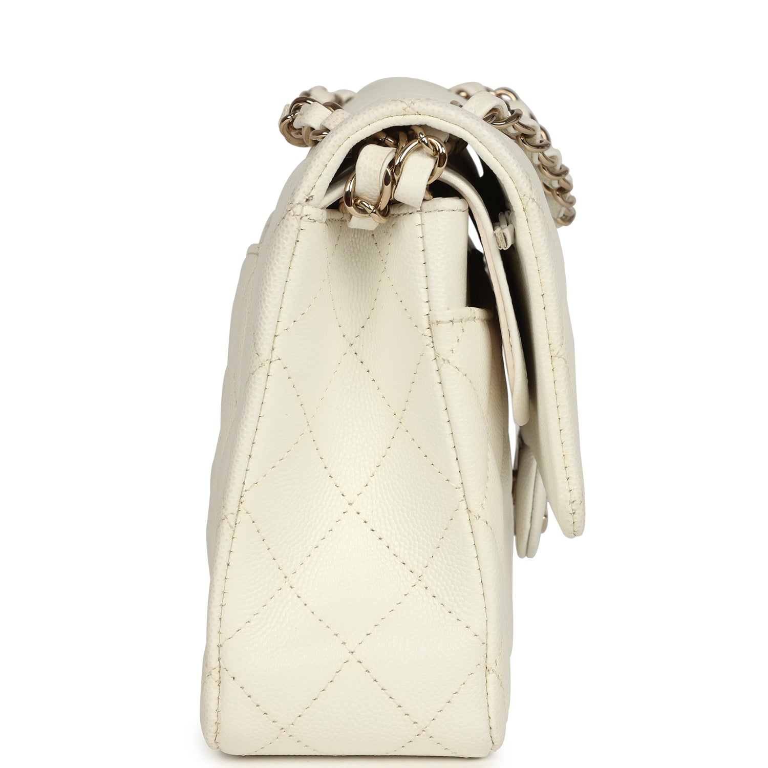 pre-owned-chanel-medium-classic-double-flap-white-caviar-light-gold-metal
