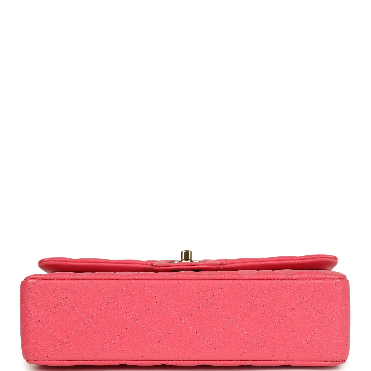 pre-owned-chanel-medium-classic-double-flap-bag-dark-pink-shiny-caviar-gold-metal