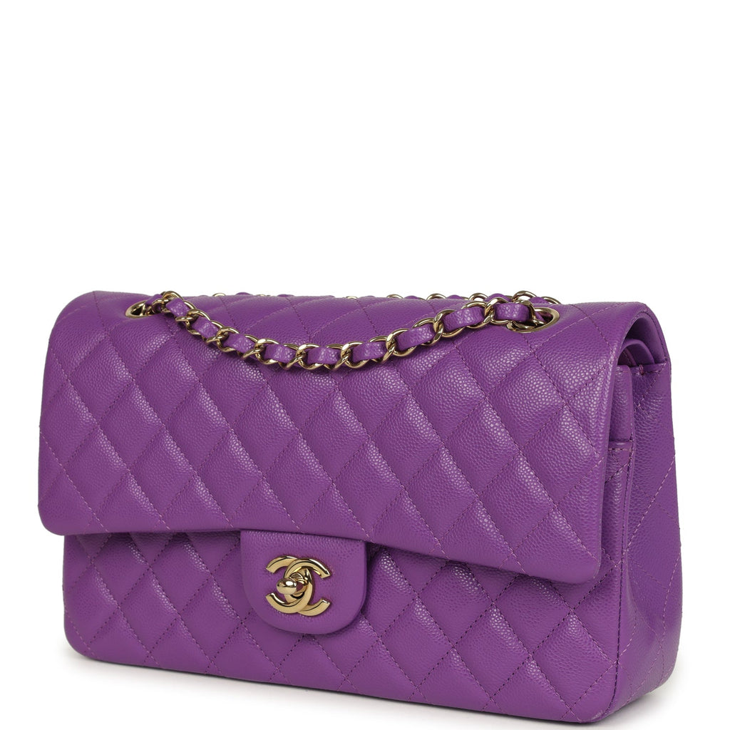 pre-owned-chanel-medium-classic-double-flap-bag-dark-purple-shiny-caviar-light-gold-metal
