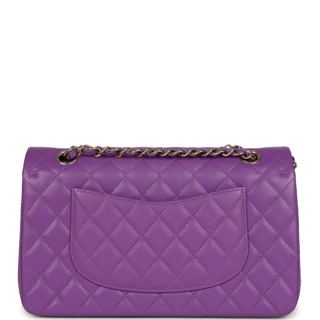 pre-owned-chanel-medium-classic-double-flap-bag-dark-purple-shiny-caviar-light-gold-metal