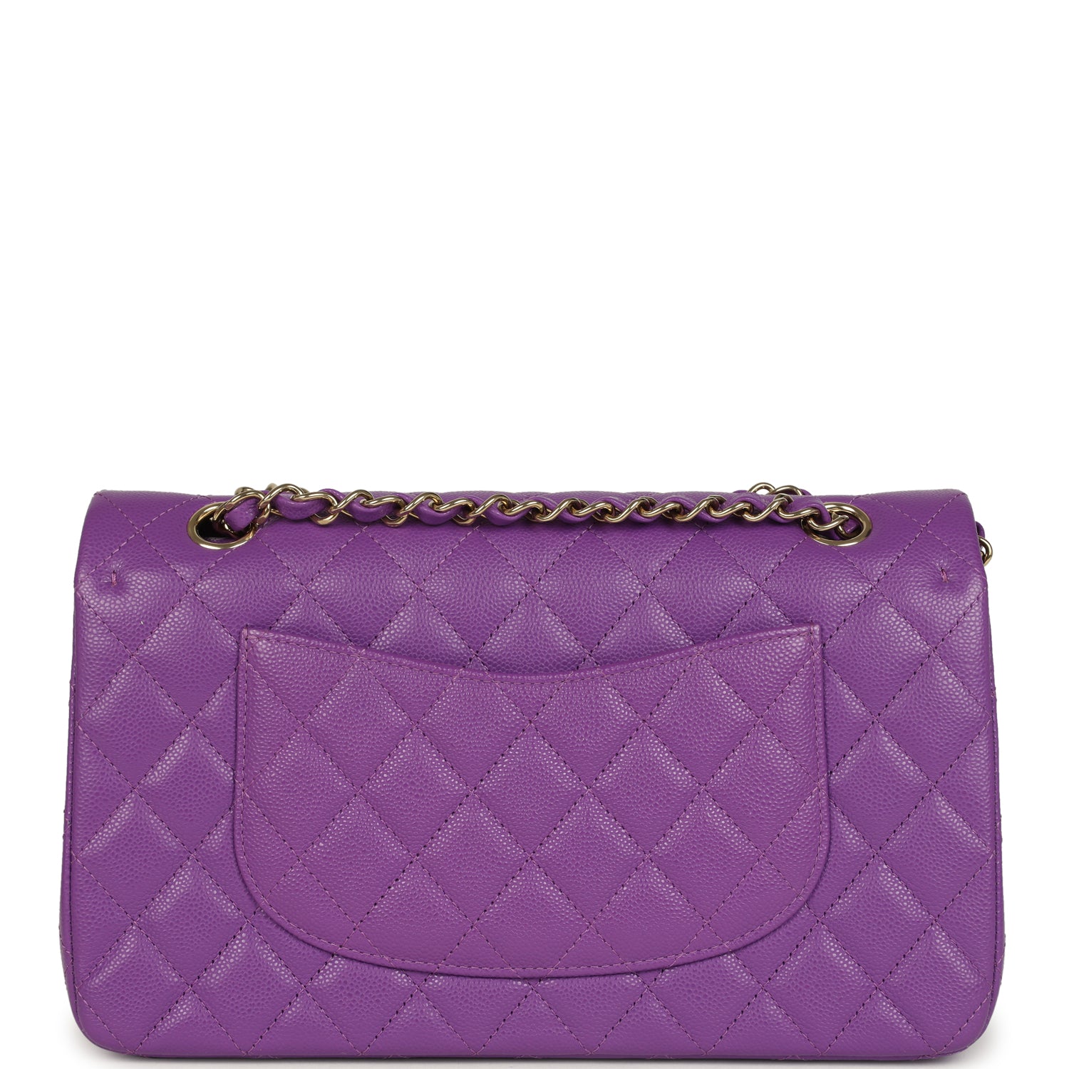 pre-owned-chanel-medium-classic-double-flap-bag-dark-purple-shiny-caviar-light-gold-metal