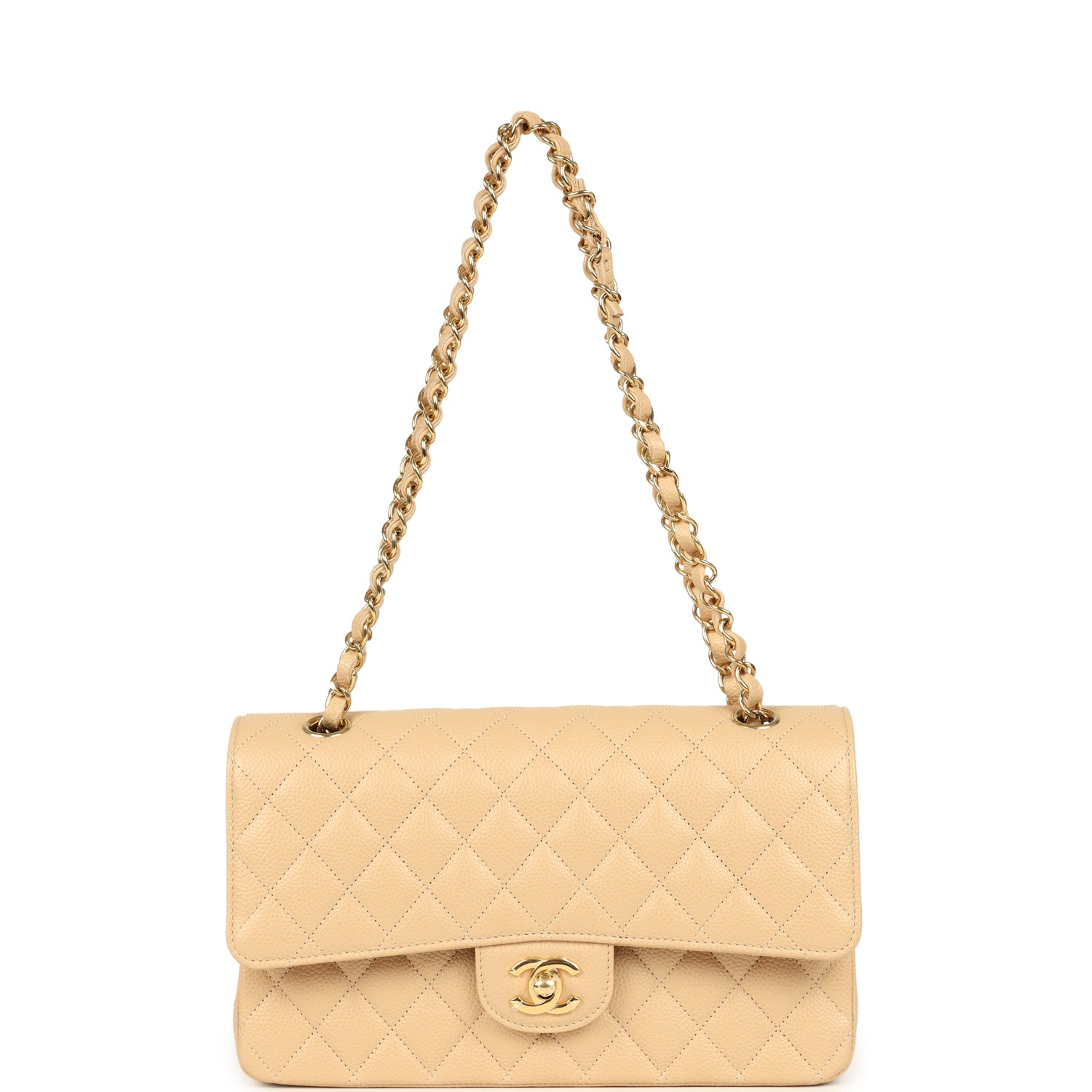chanel-medium-classic-double-flap-beige-clair-caviar-gold-metal