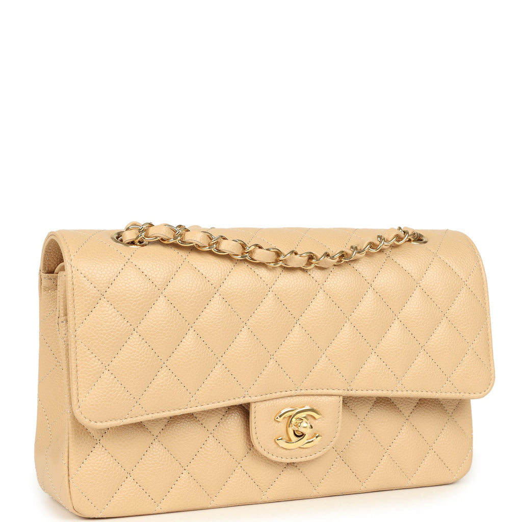 chanel-medium-classic-double-flap-beige-clair-caviar-gold-metal