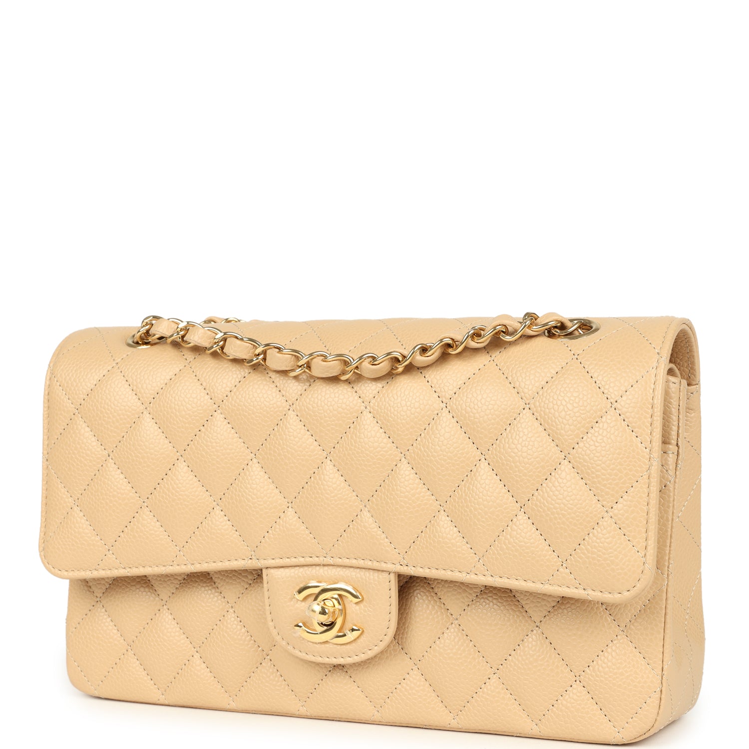 chanel-medium-classic-double-flap-beige-clair-caviar-gold-metal