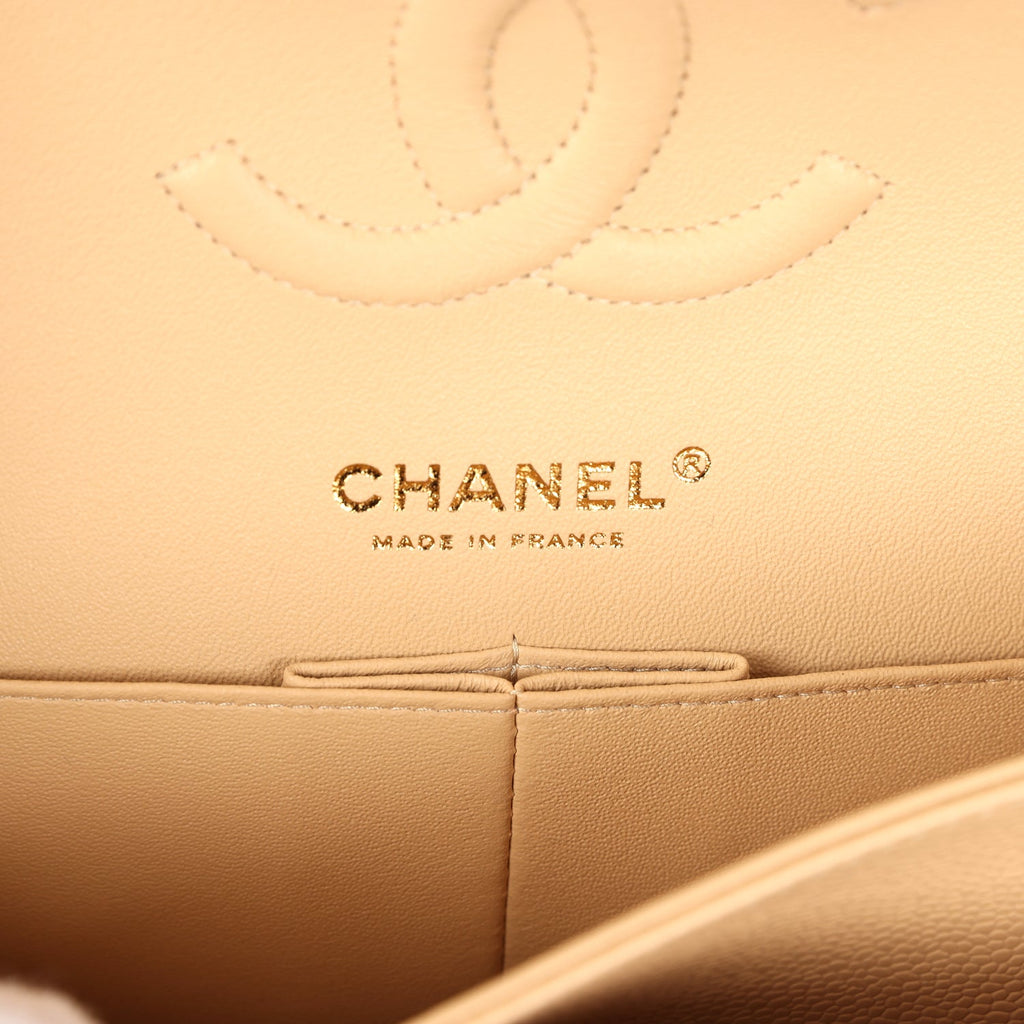 chanel-medium-classic-double-flap-beige-clair-caviar-gold-metal