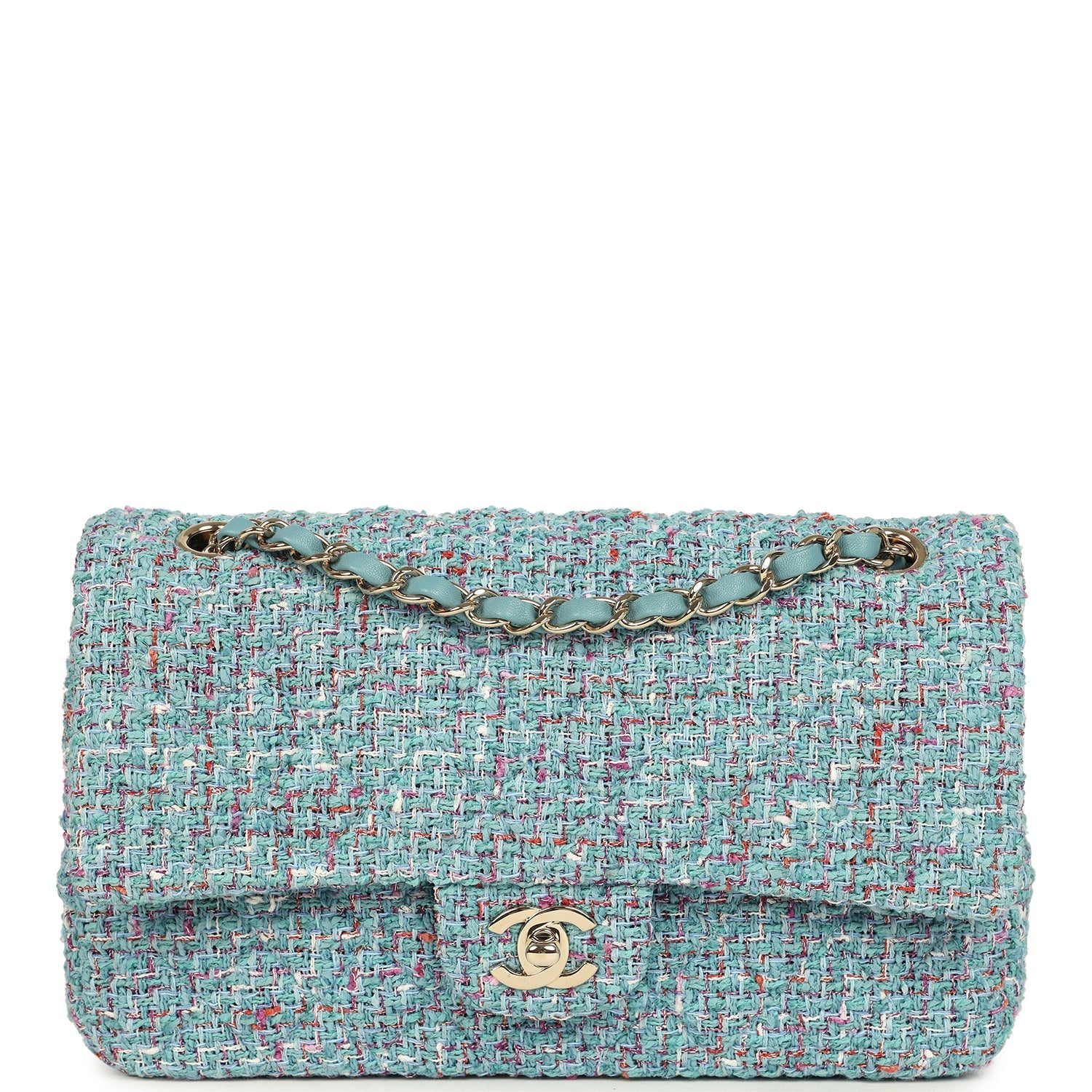 chanel-medium-classic-double-flap-bag-blue-multi-tweed-light-gold-metal