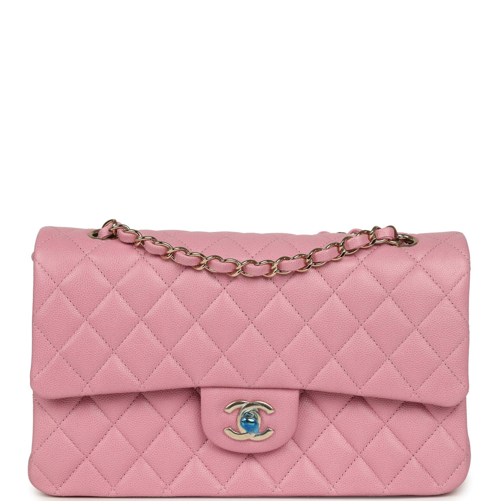 chanel-medium-classic-double-flap-bag-pink-shiny-caviar-light-gold-metal