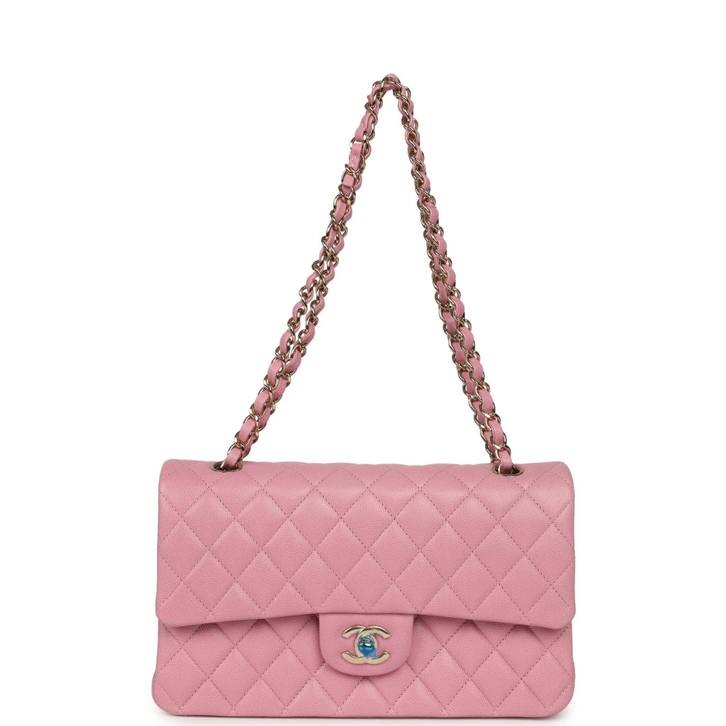 chanel-medium-classic-double-flap-bag-pink-shiny-caviar-light-gold-metal
