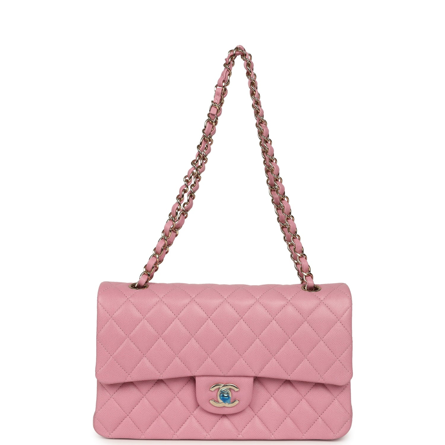 chanel-medium-classic-double-flap-bag-pink-shiny-caviar-light-gold-metal