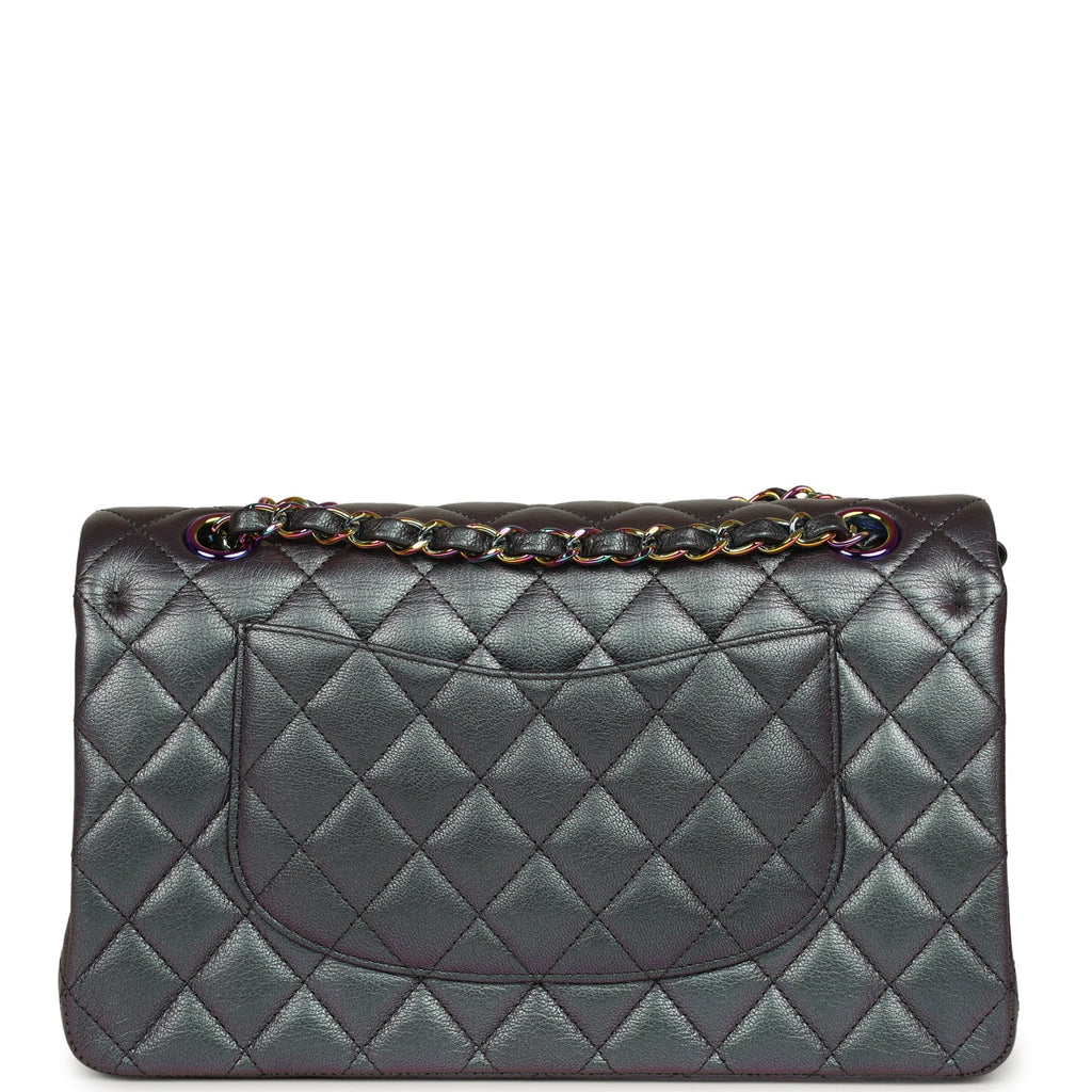 pre-owned-chanel-medium-classic-double-flap-bag-iridescent-purple-goatskin-rainbow-metal