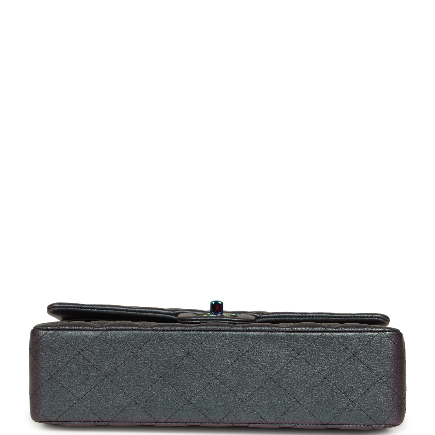 pre-owned-chanel-medium-classic-double-flap-bag-iridescent-purple-goatskin-rainbow-metal