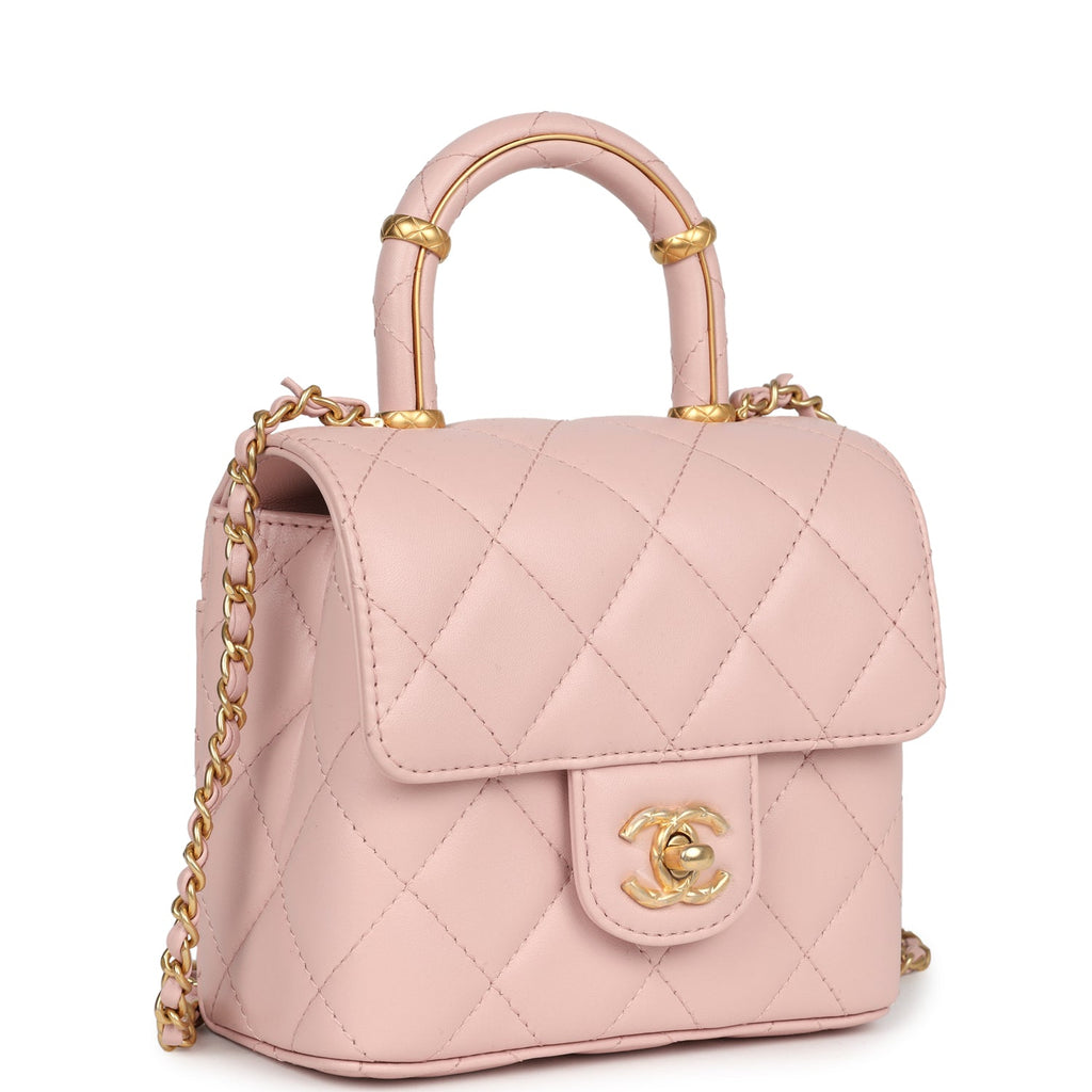chanel-mini-square-top-handle-flap-light-pink-lambskin-gold-metal