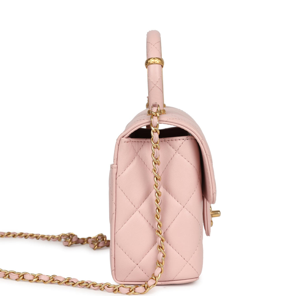 chanel-mini-square-top-handle-flap-light-pink-lambskin-gold-metal