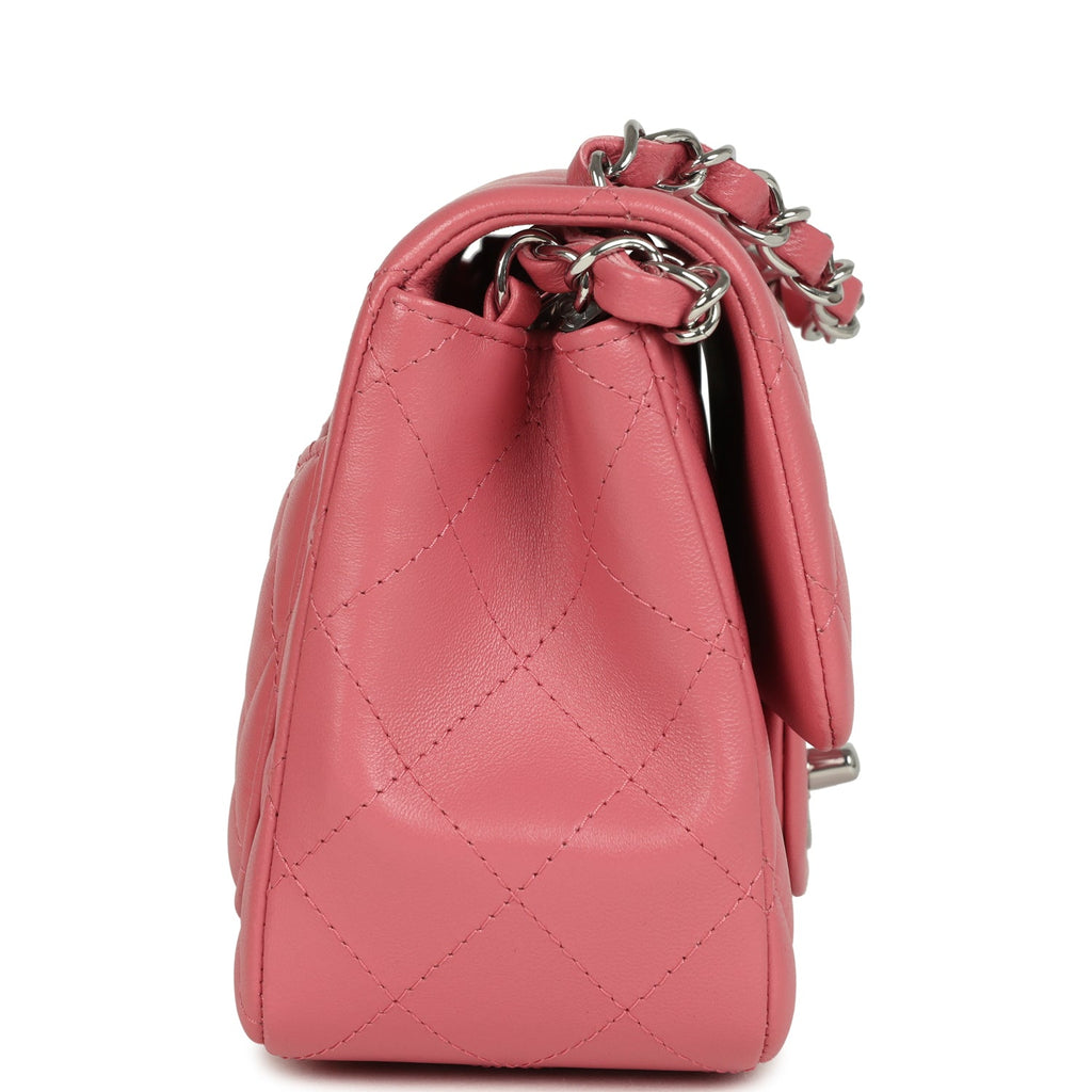 chanel-mini-classic-square-flap-bag-pink-lambskin-silver-metal