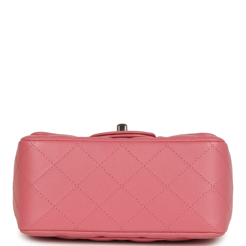chanel-mini-classic-square-flap-bag-pink-lambskin-silver-metal