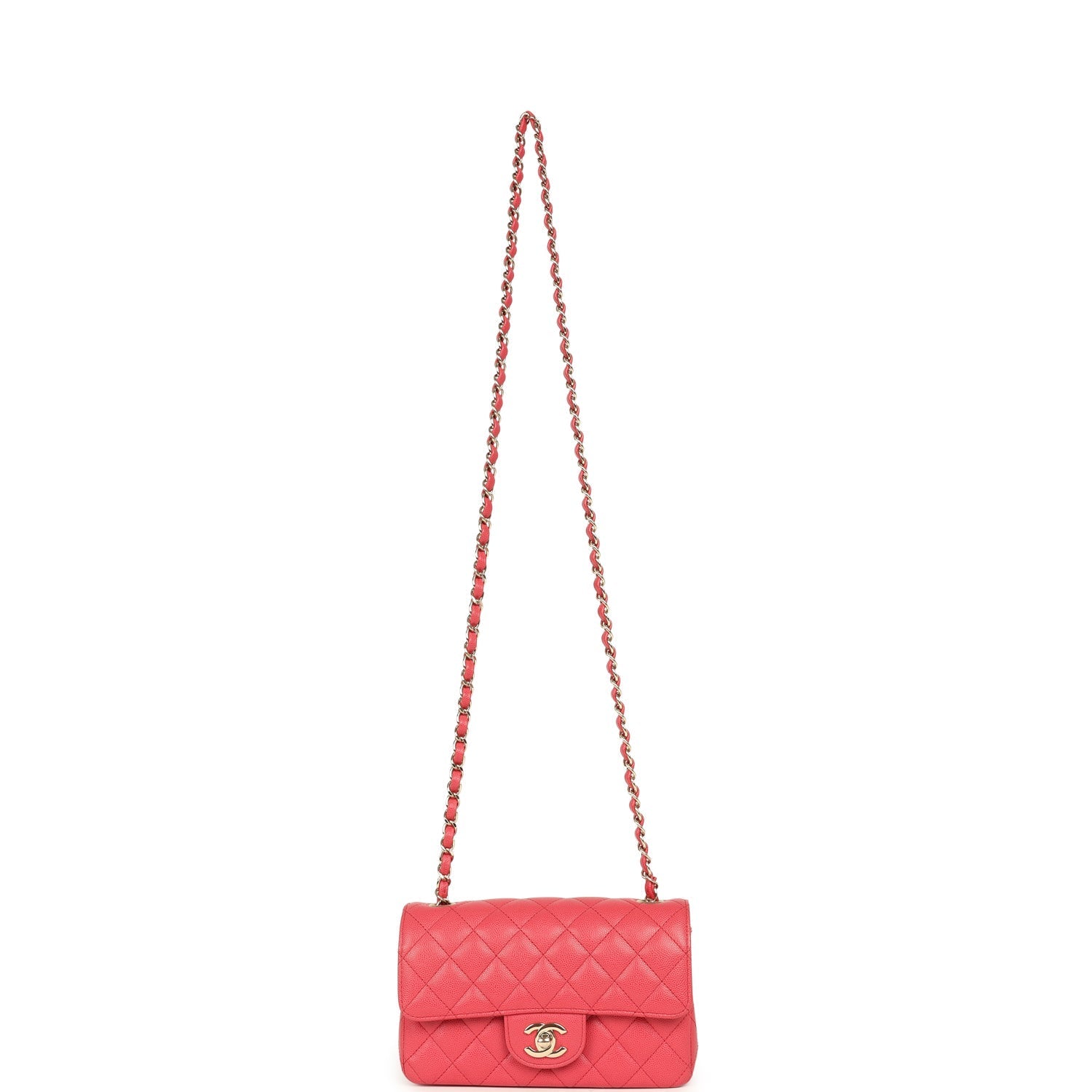 pre-owned-chanel-mini-classic-rectangular-flap-bag-dark-pink-caviar-light-gold-metal