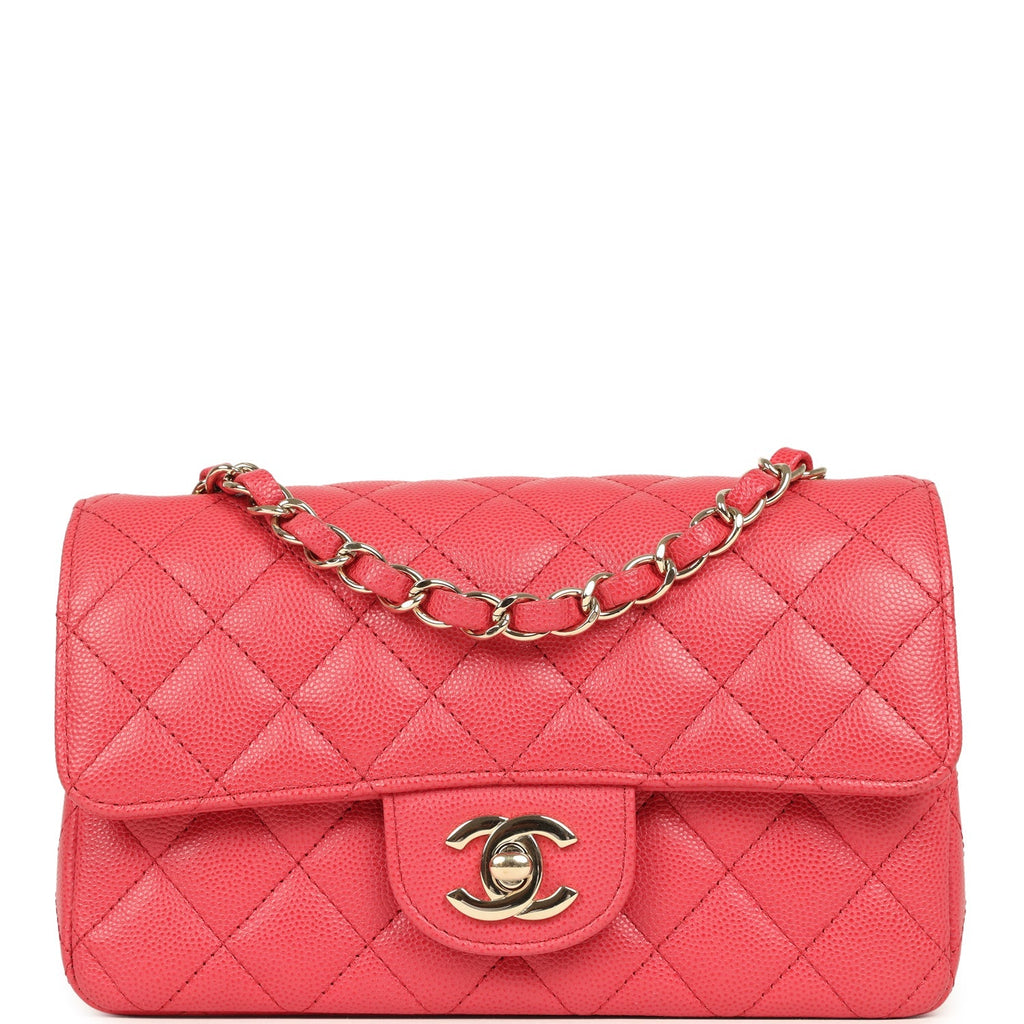 pre-owned-chanel-mini-classic-rectangular-flap-bag-dark-pink-caviar-light-gold-metal