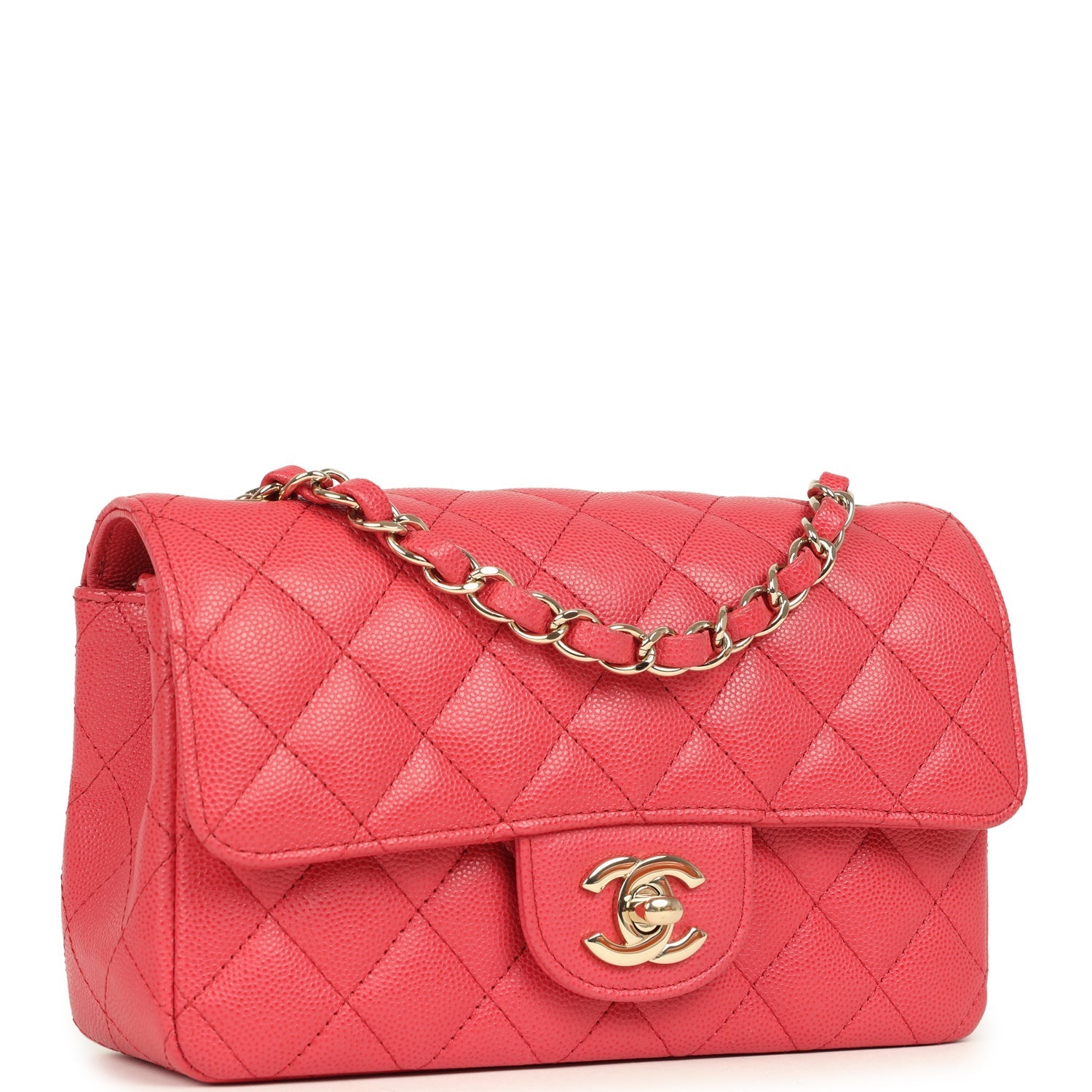 pre-owned-chanel-mini-classic-rectangular-flap-bag-dark-pink-caviar-light-gold-metal