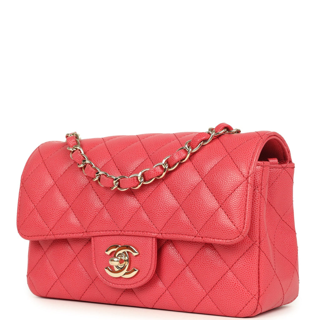 pre-owned-chanel-mini-classic-rectangular-flap-bag-dark-pink-caviar-light-gold-metal