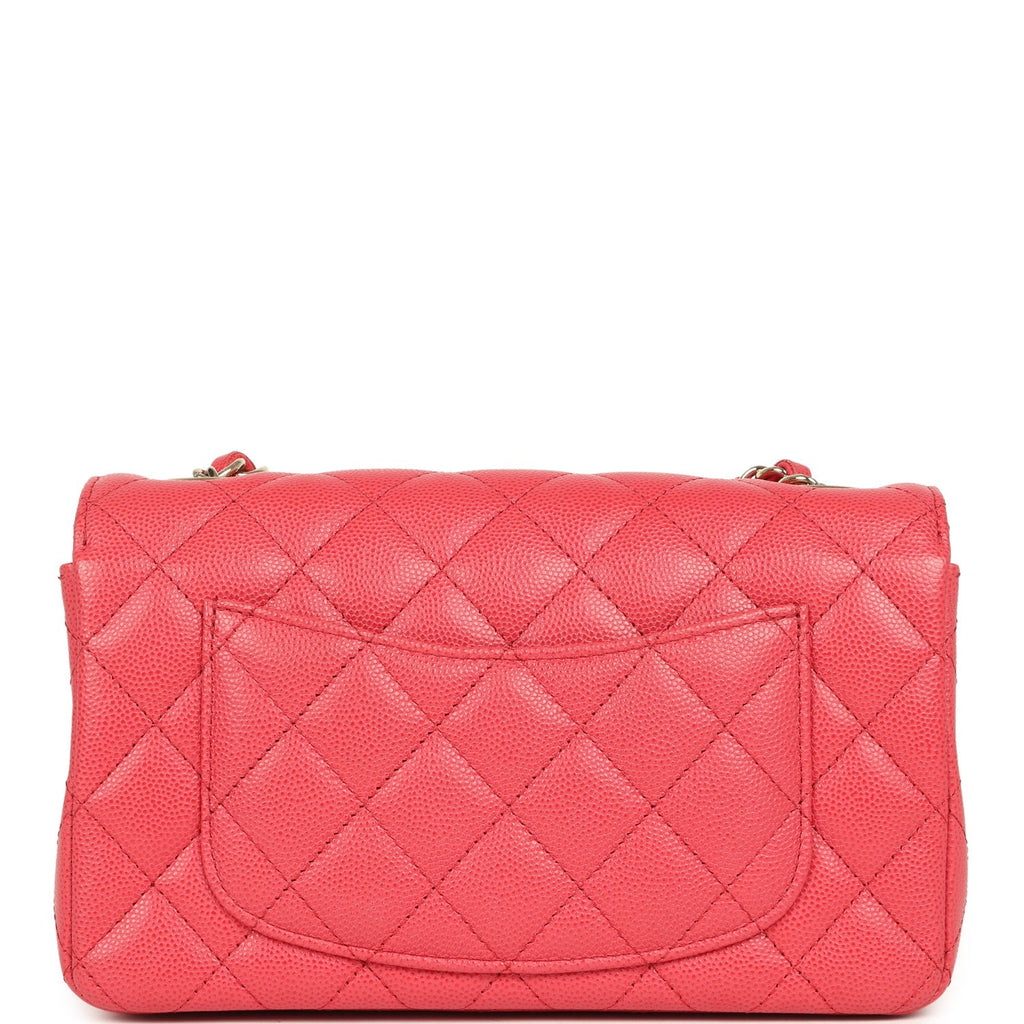 pre-owned-chanel-mini-classic-rectangular-flap-bag-dark-pink-caviar-light-gold-metal