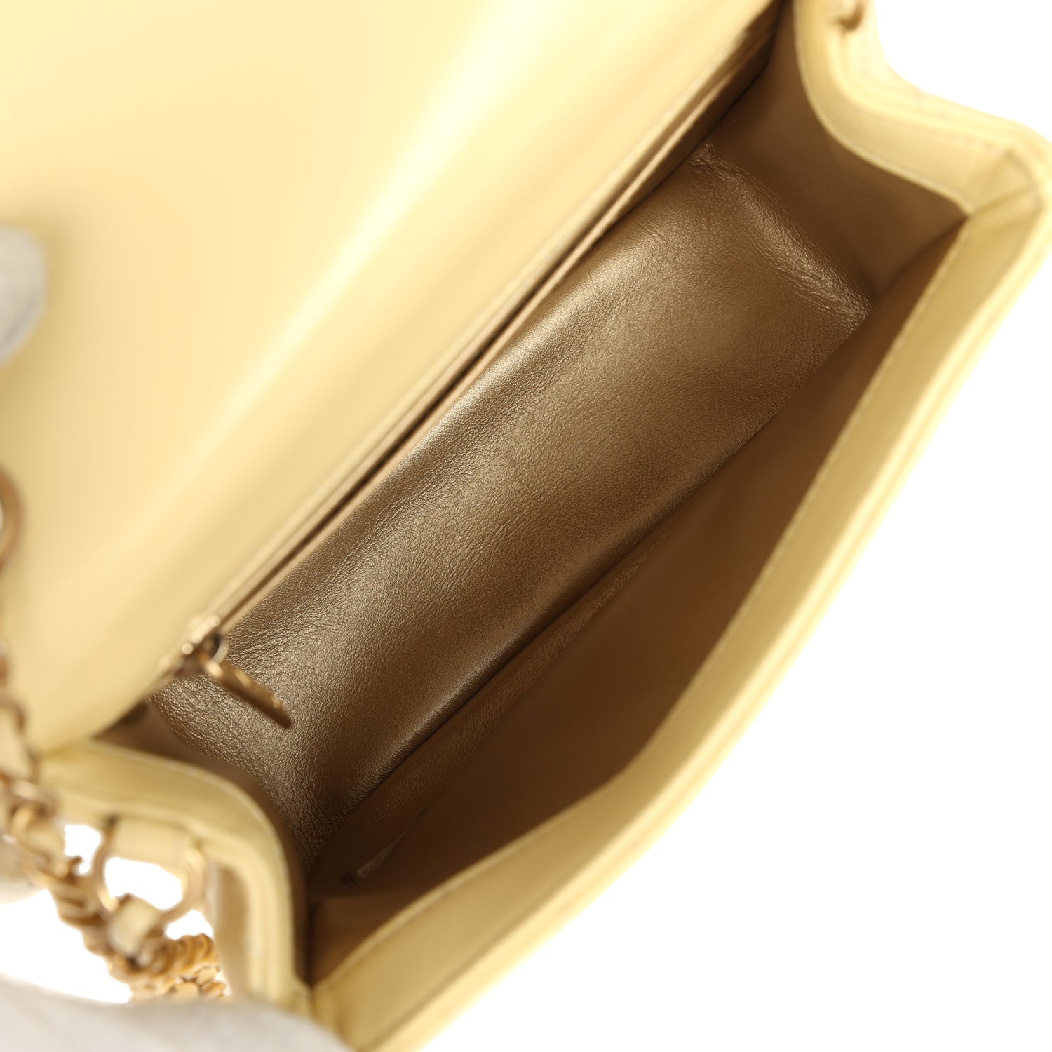 pre-owned-chanel-mini-pearl-crush-square-flap-bag-yellow-lambskin-brushed-gold-metal