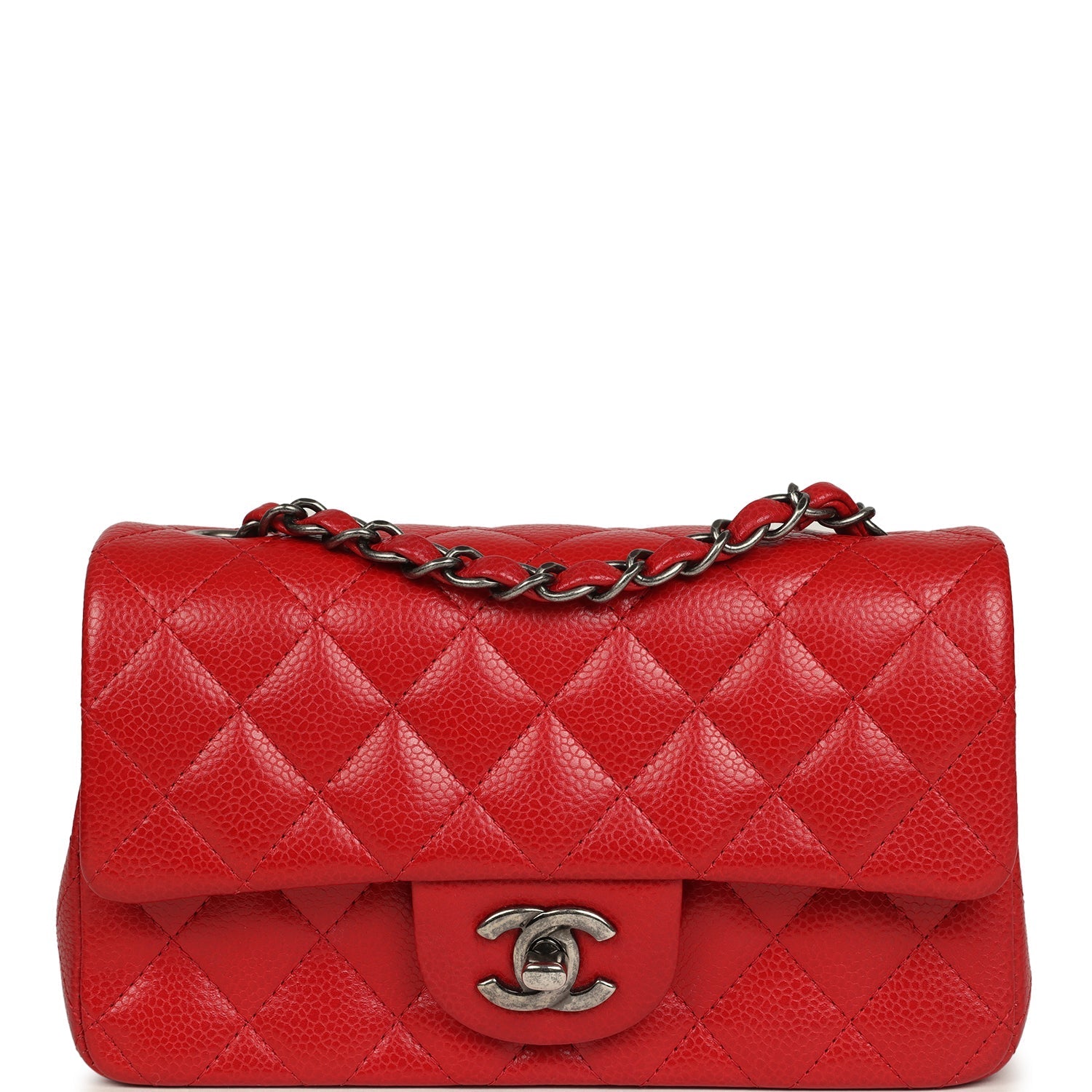 pre-owned-chanel-mini-classic-rectangular-flap-bag-red-caviar-aged-ruthenium-metal