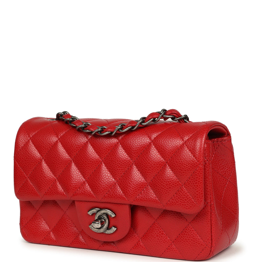 pre-owned-chanel-mini-classic-rectangular-flap-bag-red-caviar-aged-ruthenium-metal
