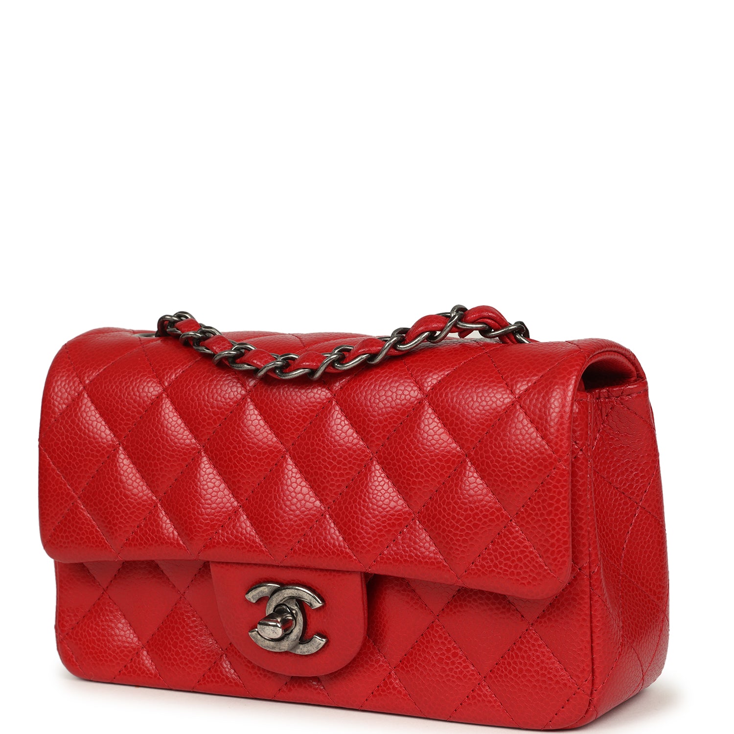 pre-owned-chanel-mini-classic-rectangular-flap-bag-red-caviar-aged-ruthenium-metal