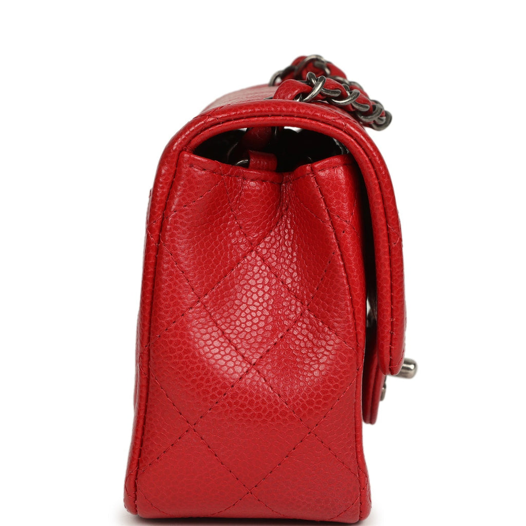 pre-owned-chanel-mini-classic-rectangular-flap-bag-red-caviar-aged-ruthenium-metal
