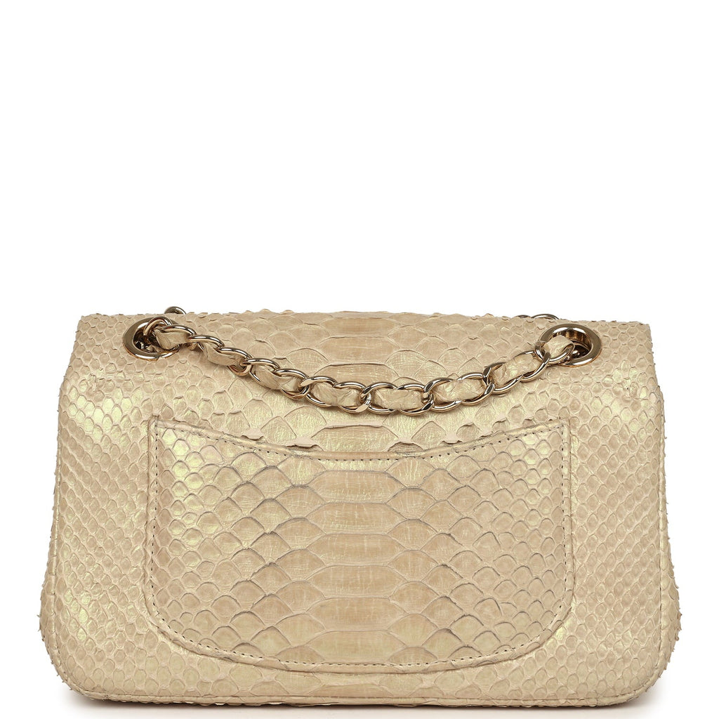 pre-owned-chanel-mini-rectangular-flap-bag-iridescent-gold-python-gold-metal
