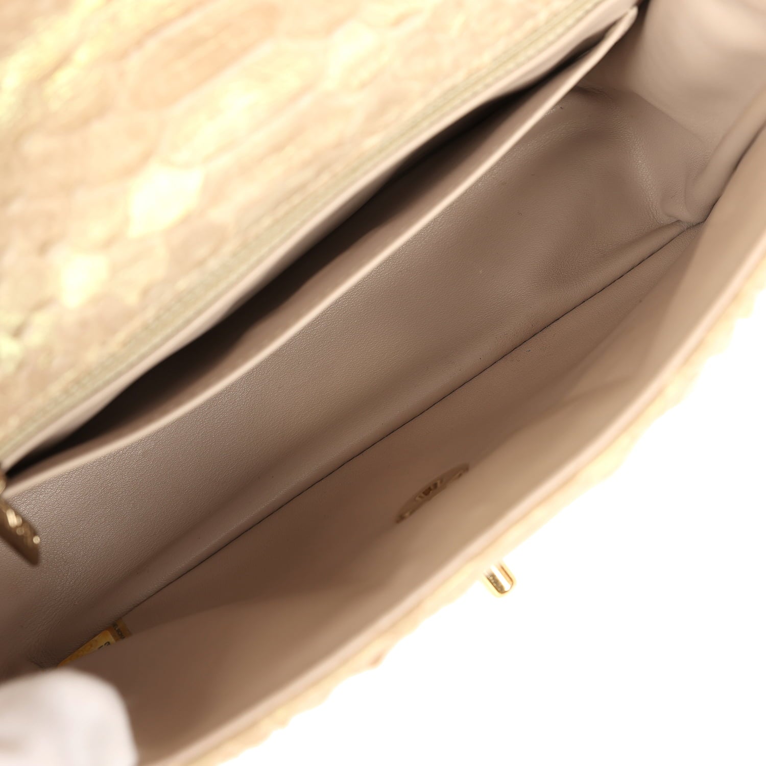 pre-owned-chanel-mini-rectangular-flap-bag-iridescent-gold-python-gold-metal