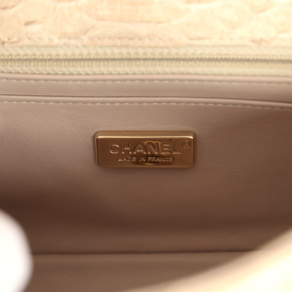 pre-owned-chanel-mini-rectangular-flap-bag-iridescent-gold-python-gold-metal