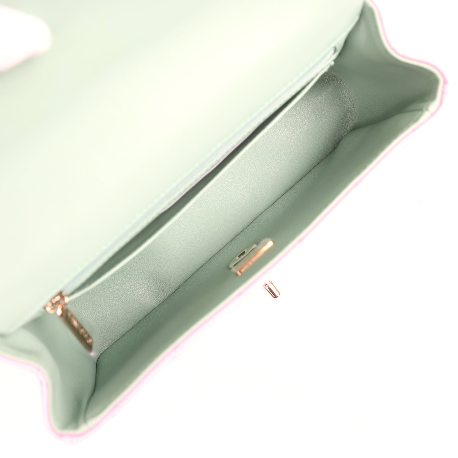 chanel-mini-rectangular-flap-bag-with-top-handle-pink-and-green-lambskin-light-gold-metal