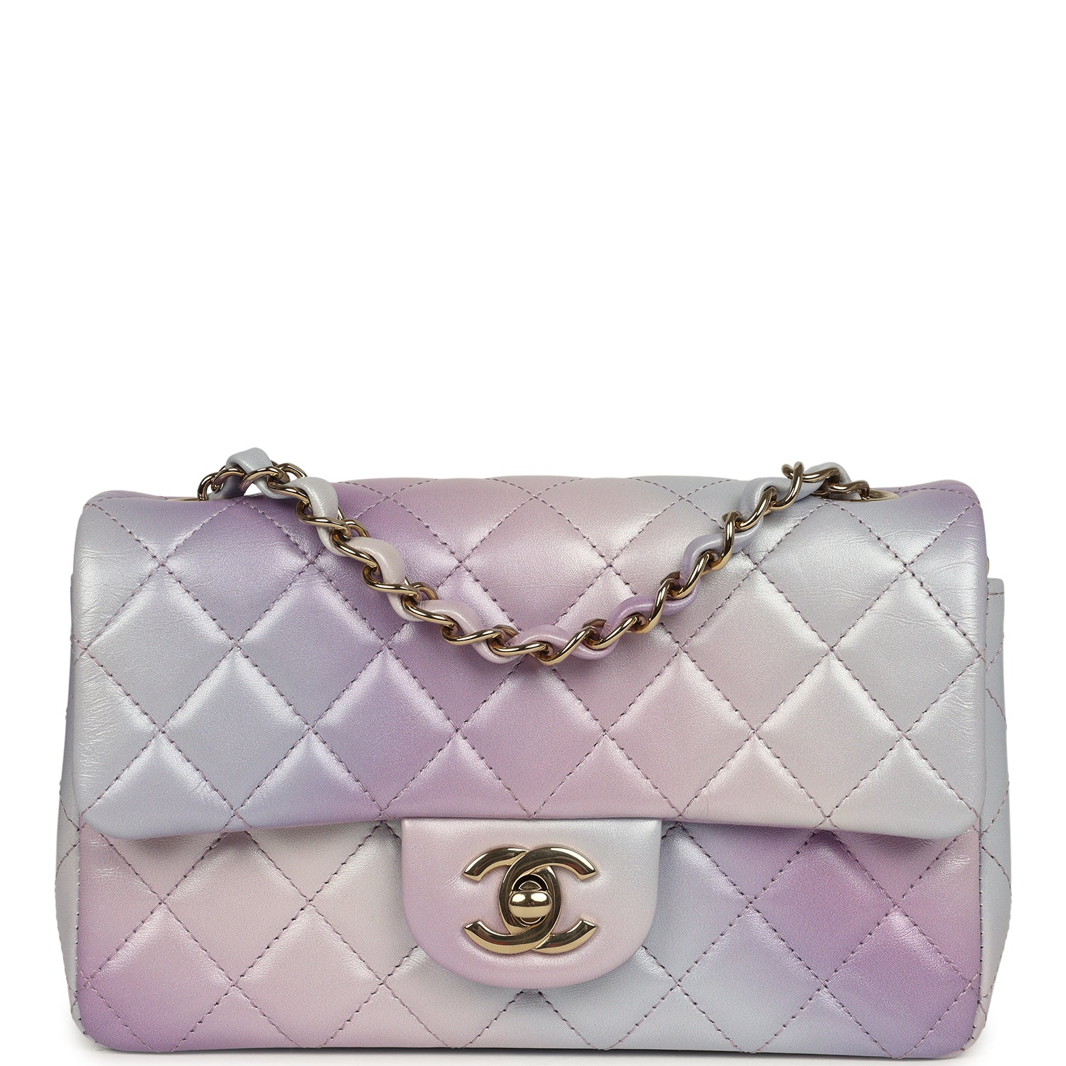 pre-owned-chanel-mini-rectangular-flap-bag-purple-ombre-lambskin-light-gold-metal
