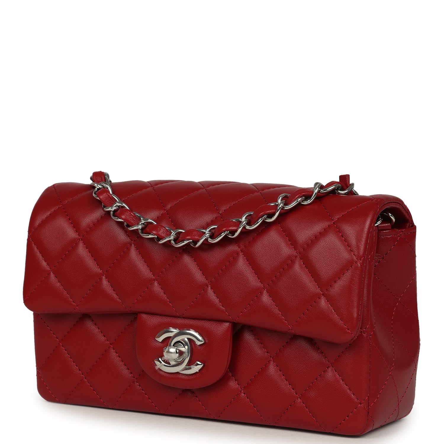 chanel-mini-classic-rectangular-flap-bag-red-lambskin-silver-metal