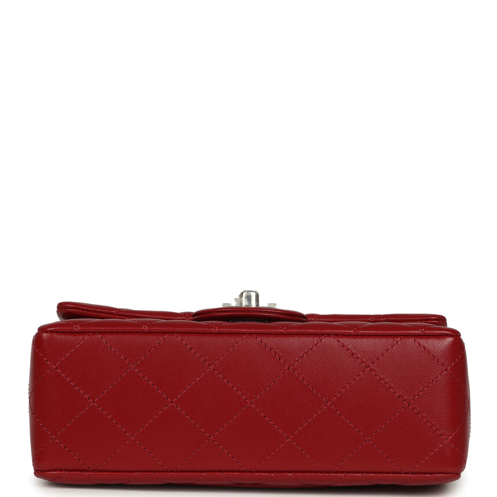 chanel-mini-classic-rectangular-flap-bag-red-lambskin-silver-metal