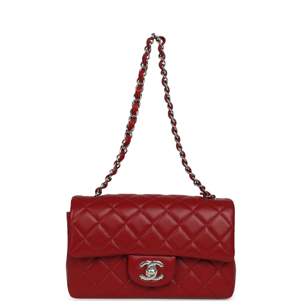 chanel-mini-classic-rectangular-flap-bag-red-lambskin-silver-metal