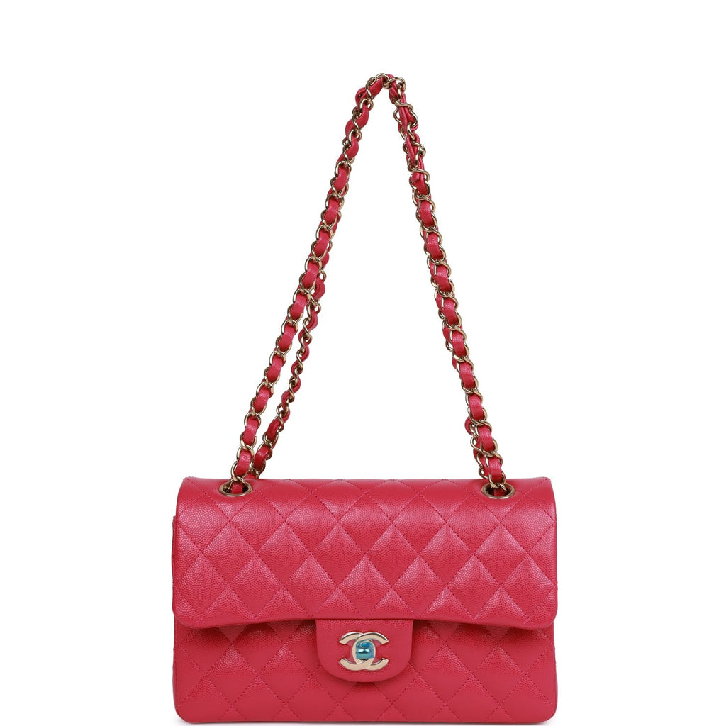 chanel-small-classic-double-flap-fuchsia-caviar-light-gold-metal